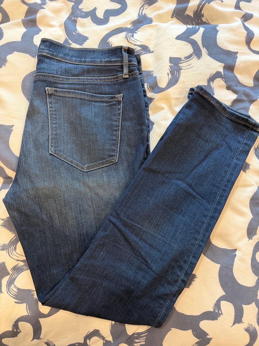 LOFT Dark Blue Skinny Stretch Jeans